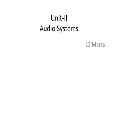 Audio Systems such as PA System, Hi Fi Amplifier