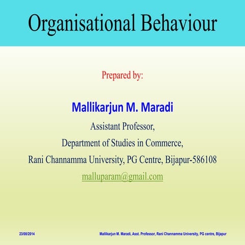Organisational Behaviour