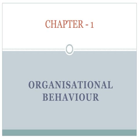 Organisational Behaviour