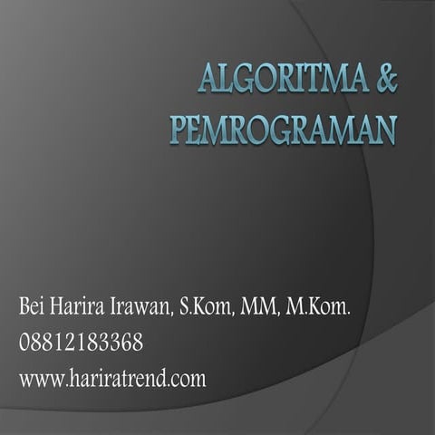 Algoritma - Chapter - 1