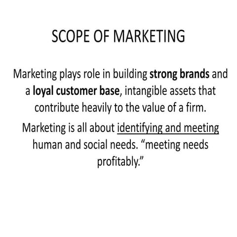 Scope of Marketing and types of demands slides