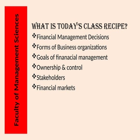 Introduction to Financial Decision Making | PPTX