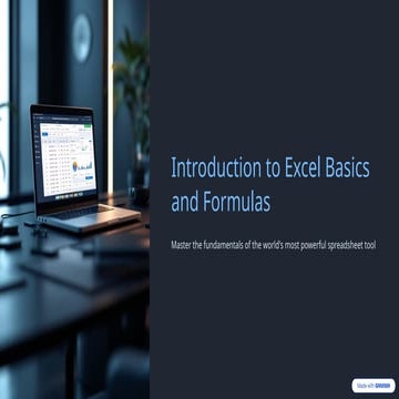 chapter -1.pptx Introduciton to Excel BAsics and Formulas