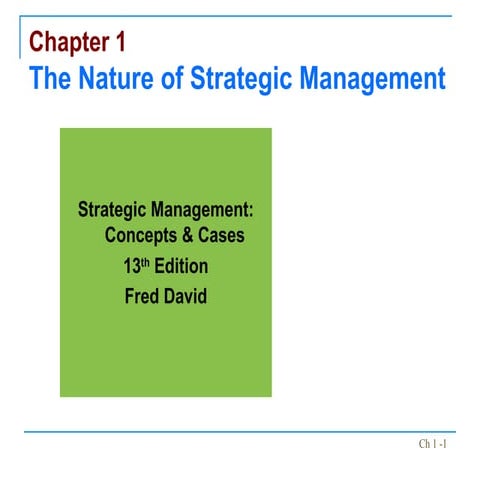 Chapter 1 the nature of strategic management | PDF