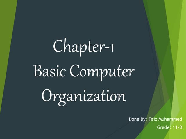Cbse Informatics Practices Chapter 11 Basic Computer Organization Ppt Cbse Informatics Practices Chapter 11 Basic Computer Organization Ppt