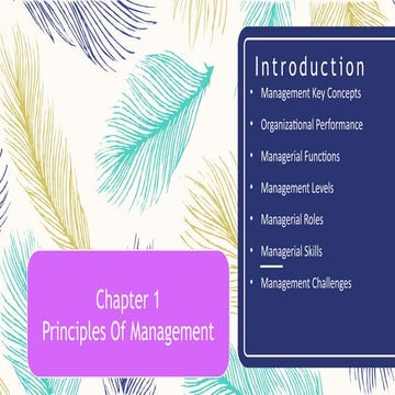 INTRODUCTION TO PRINCIPLES OF MANAGEMENT | PPT