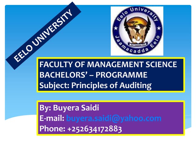 Chapter   1 -introduction to auditing