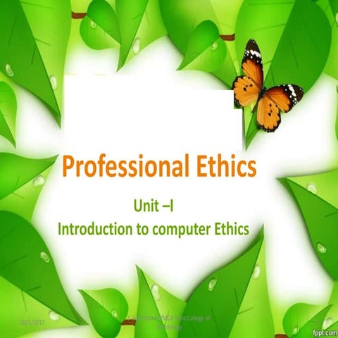 Chapter   1- Overview of Ethics