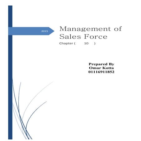 Sales Force Quotas 