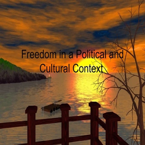Chapter 11 Freedom in a Political and Cultural Context