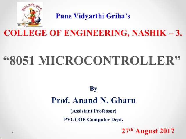 MICROCONTROLLER 8051