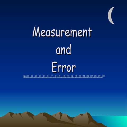 Chapter 1(5)Measurement andError