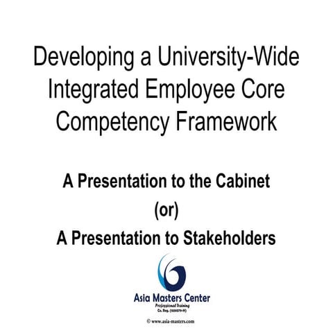 Developing a University-Wide Integrated Employee Core Competency Framework