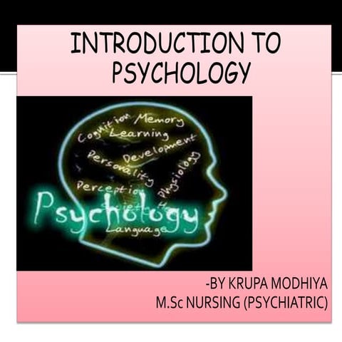 Chapter 1 introduction to psychology