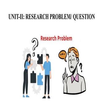 RESEARCH PROBLEM, objectives, operational definitions, variables