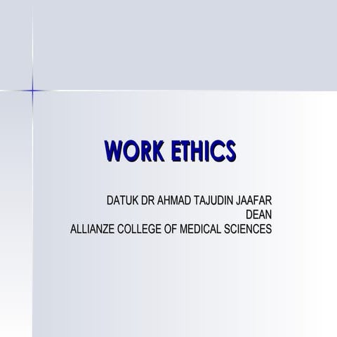 Chapter 2   Work Ethics