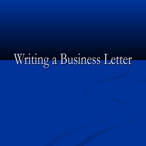 Chapter 2-writing-a-business-letter