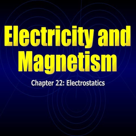 Chapter 22 - Electrostatics