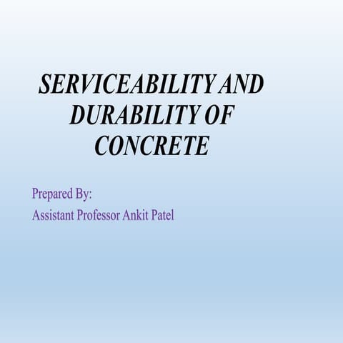 Chapter 2 seviceability and durability