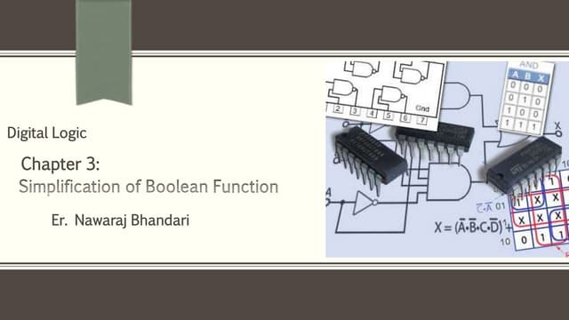 Chapter 3: Simplification of Boolean Function