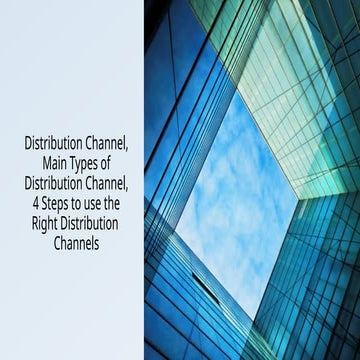 Distribution Channel For Marketing Subject | PPTX