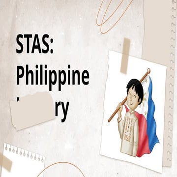 Philippine History Pre-Spanish Period Marcos Era