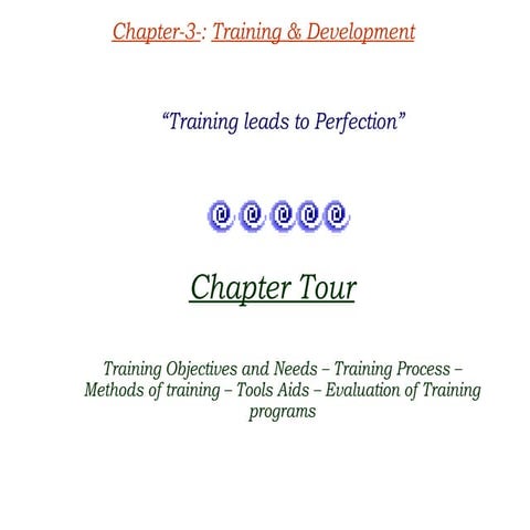 Chapter  3- training and development