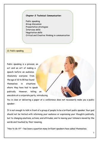 Chapter 3 TECHNICAL COMMUNICATION