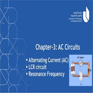 Chapter-3 new format LCR pptx. Explains the L,C and R in an AC Circuit