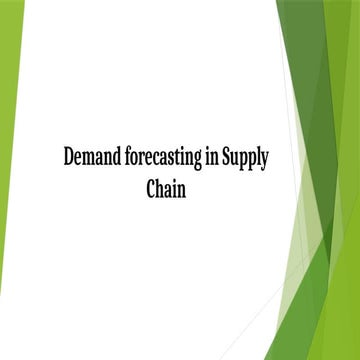 Chapter-4. Demand Forecasting in Supply chain | PPTX