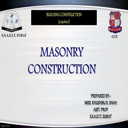 Chapter 4 (a) stone masonry