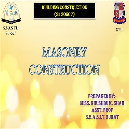 Chapter 4 (b) brick masonry