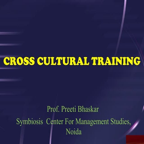 Chapter   4 cross cultural training