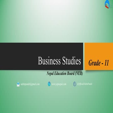 Partnership Firm - Business Studies (A-Level / 11 Grade)