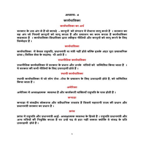 Chapter 4 the executive XI Political Science | PDF