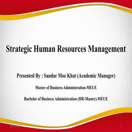 Strategic Human Resources Management ppt
