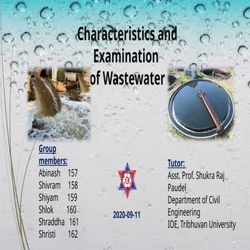 Presentation of Water Resource of Pokhara and Outfall