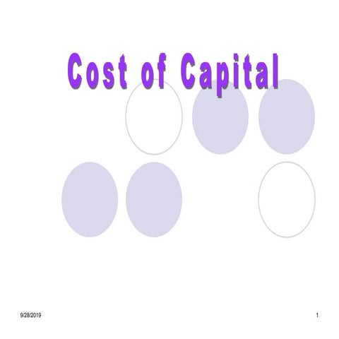 Cost of capital