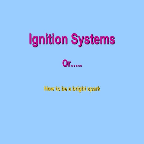Piston Engines: Ignition | PPTX