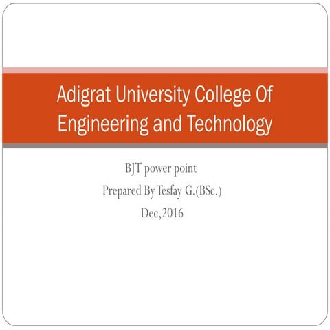 Chapter-6. Baipolar Junction Transistors  BJT.ppt