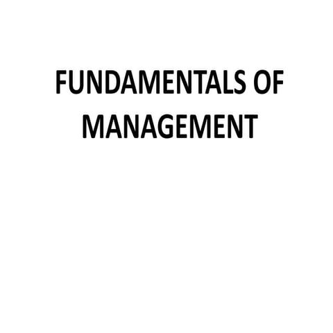 Fundamental of Management