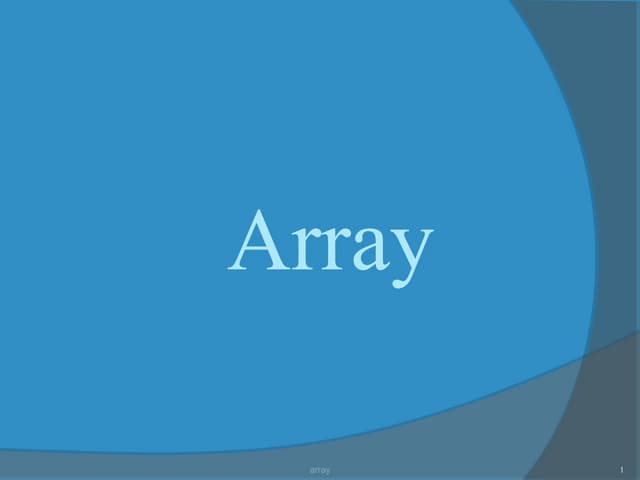 Array | PPT