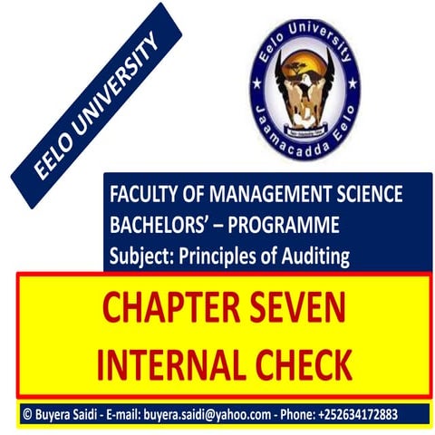 Chapter   7 -Internal check