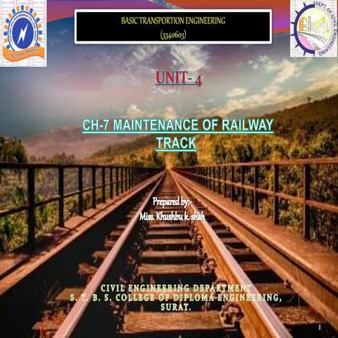 Chapter 7 Maintenance of railway track