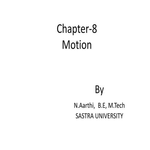 CBSE Class 9 Science Chapter 8- Motion