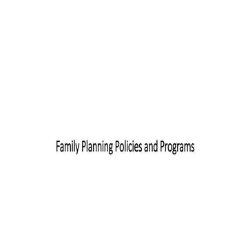 Chapter- Family Planning Program- chapter onr