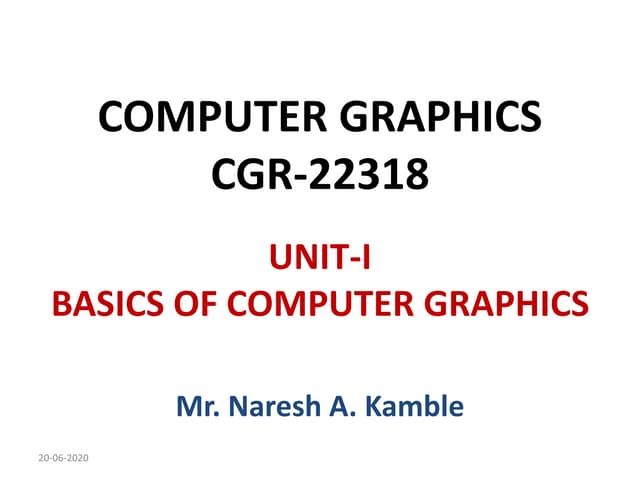 CHAPTER-I BASICS OF COMPUTER GRAPHICS.pdf