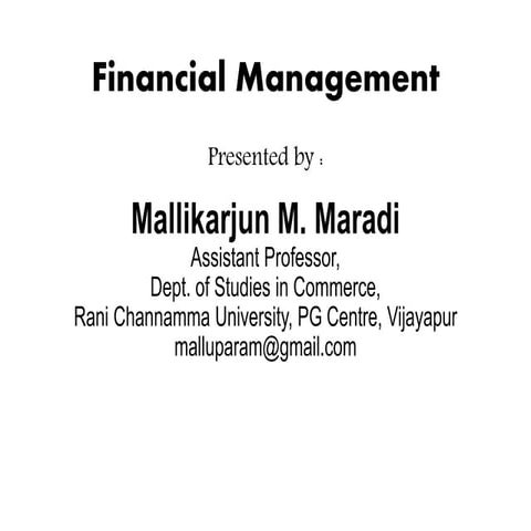 Introduction to Financial Management