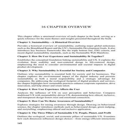 Chapter-Overview sustainbility UX Is Essential for Society and Companies