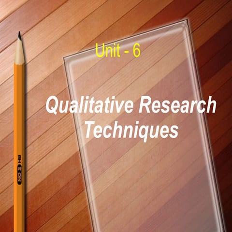  qualitative research techniques